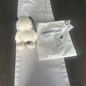 American Eagle Snoopy Plush with Bag